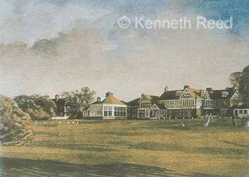 Limited Edition fine art print of Muirfield golf club, Scotland from a painting by Ken Reed