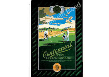 Limited Edition and Open Edition fine art print of the official poster for the 1995 Centennial U.S. Open Golf Championship from a painting by Ken Reed.